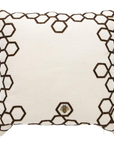 Aandaz Bee Honeycomb Linen 20x20 pillow
