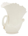 Oval Ceramic Bisque Swan Vase, USA Late 20th C.