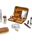 Vintage Men's Grooming Kit with Leather Case