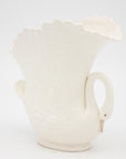 Oval Ceramic Bisque Swan Vase, USA Late 20th C.