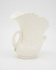 Oval Ceramic Bisque Swan Vase, USA Late 20th C.