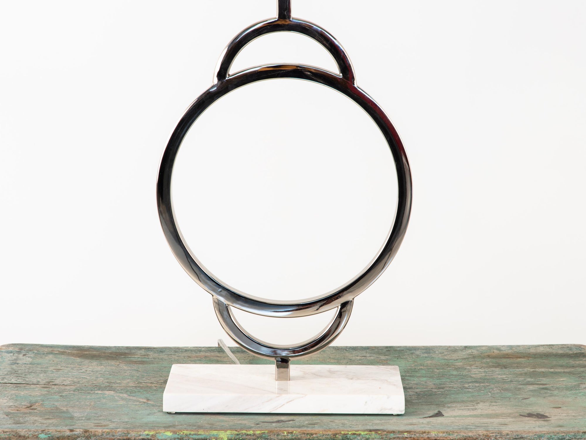 Modern Nickel & Marble Jamie Young Lamp