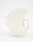 Oval Ceramic Bisque Swan Vase, USA Late 20th C.