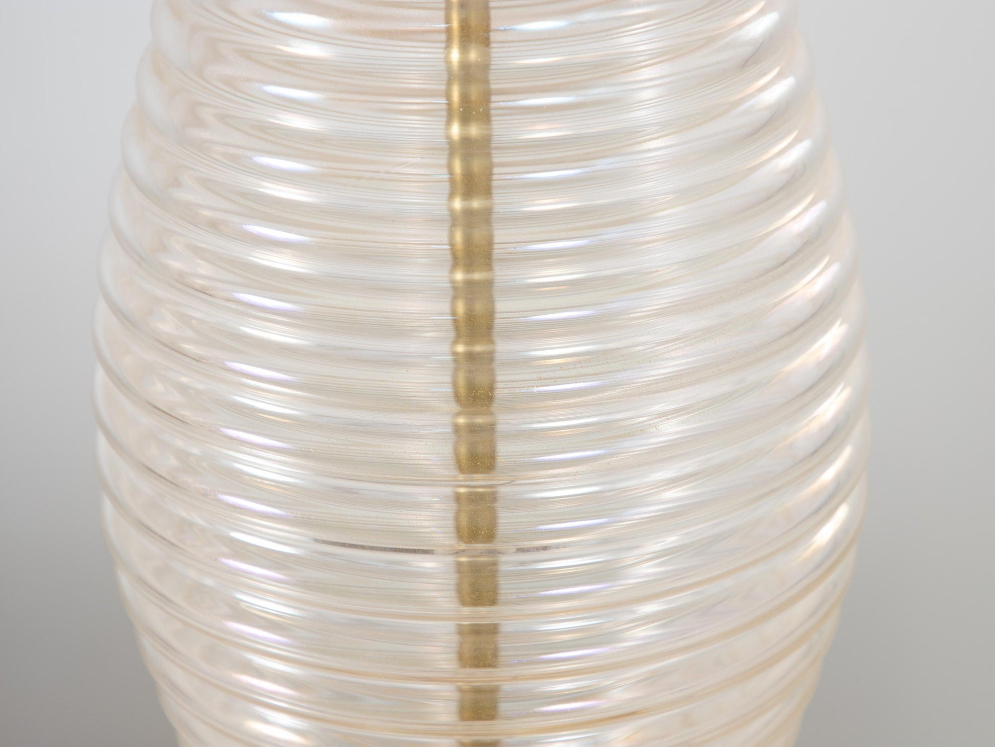 Oversized Glass & Brass Table Lamp