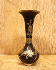 RT Small Silver and Black Vase