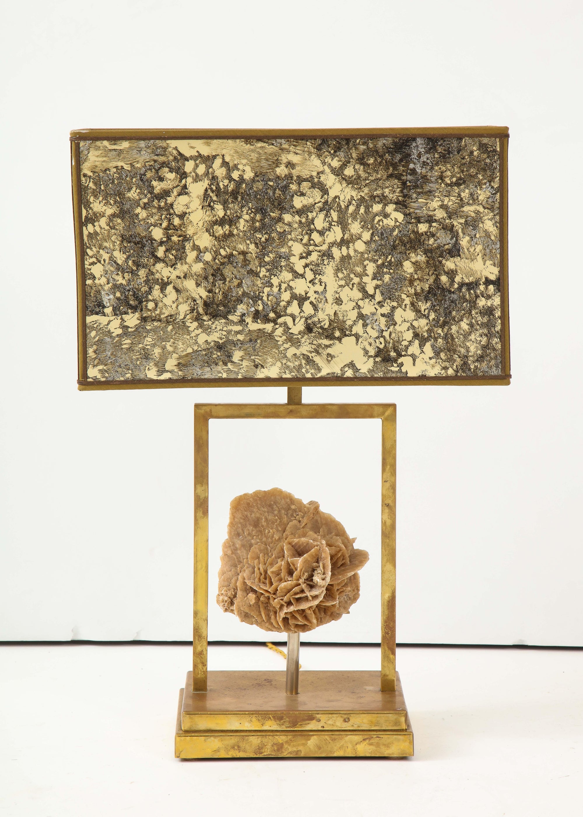 Modern Desert Rose Brass Lamp