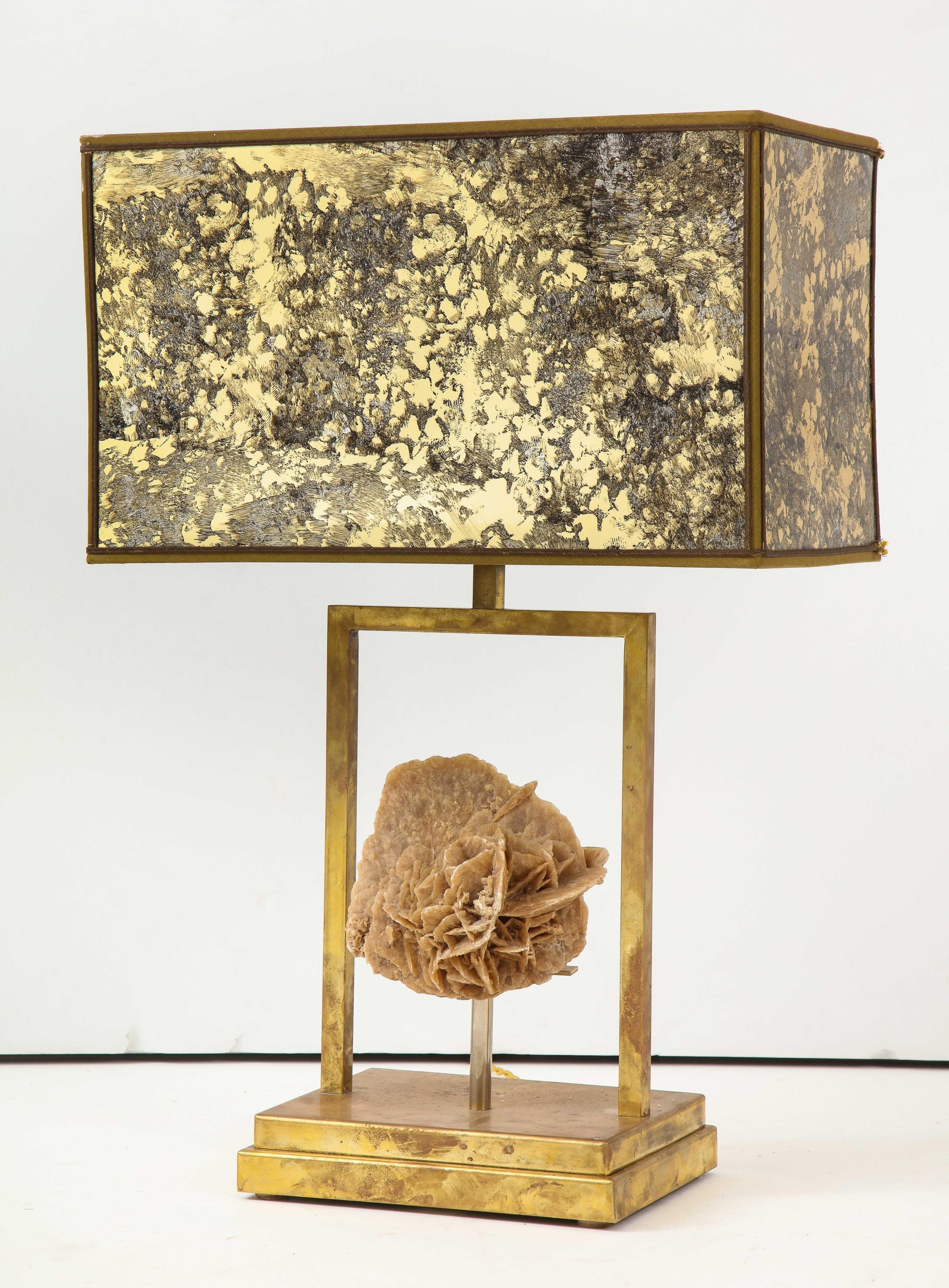 Modern Desert Rose Brass Lamp