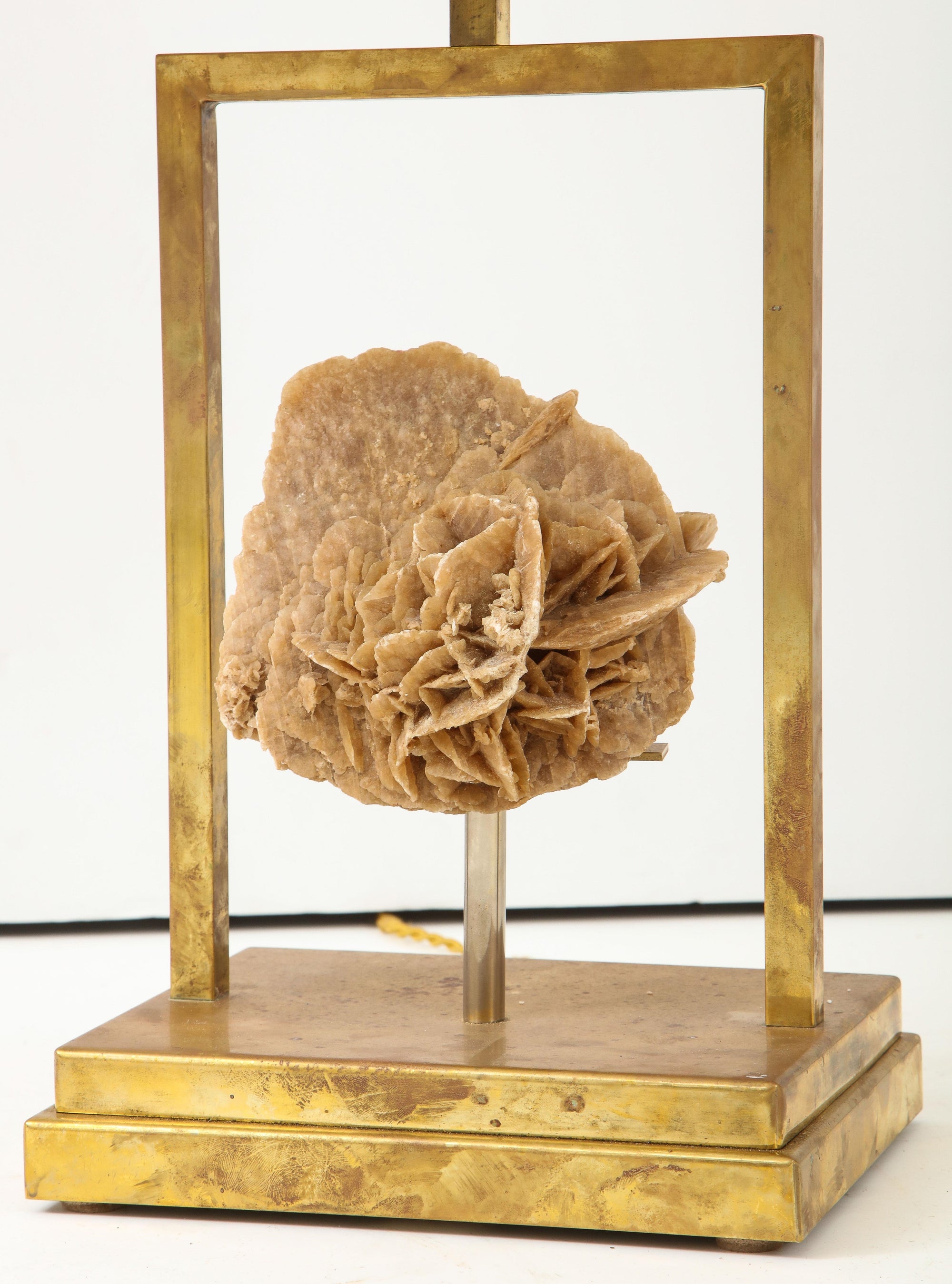 Modern Desert Rose Brass Lamp