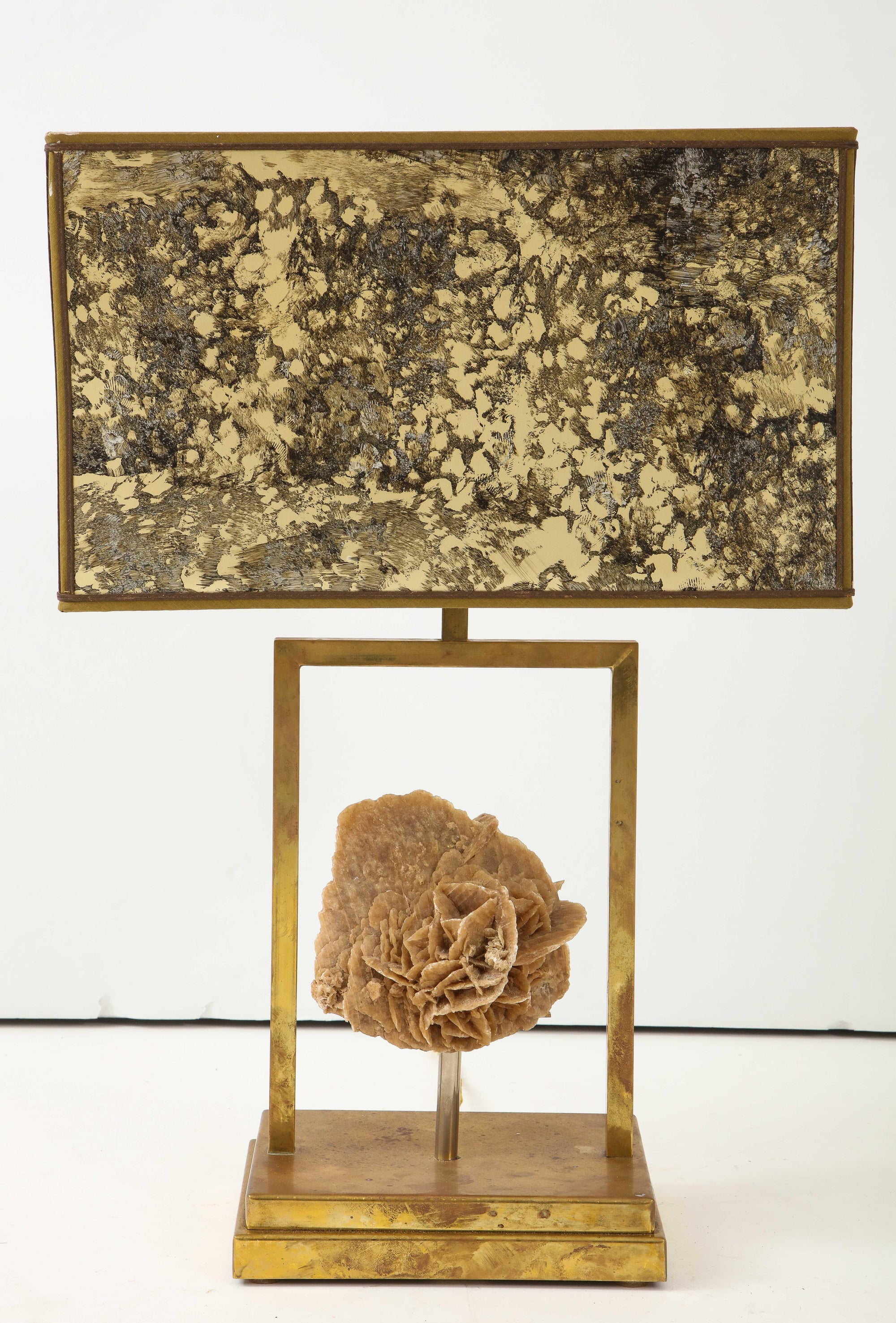 Modern Desert Rose Brass Lamp