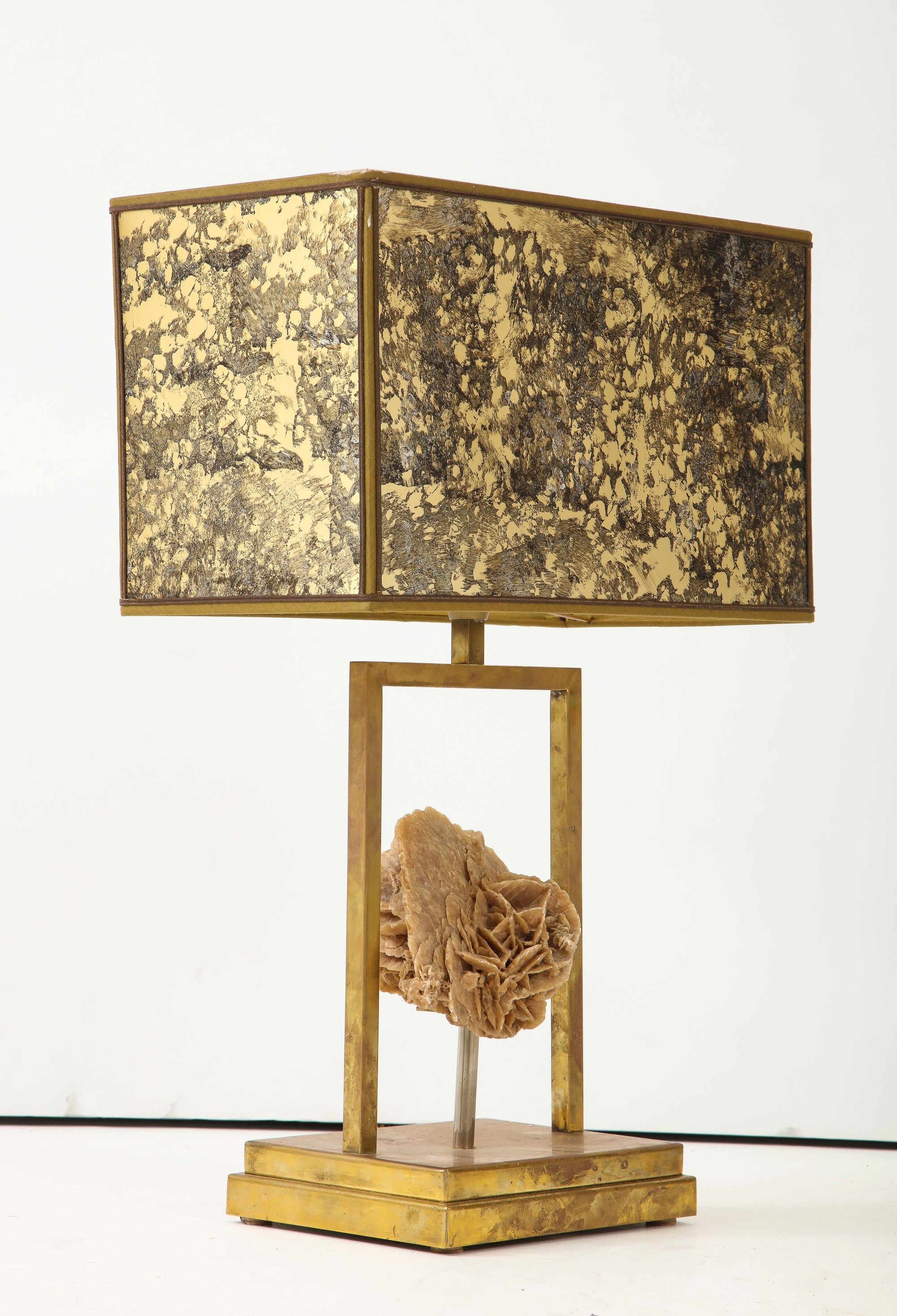 Modern Desert Rose Brass Lamp