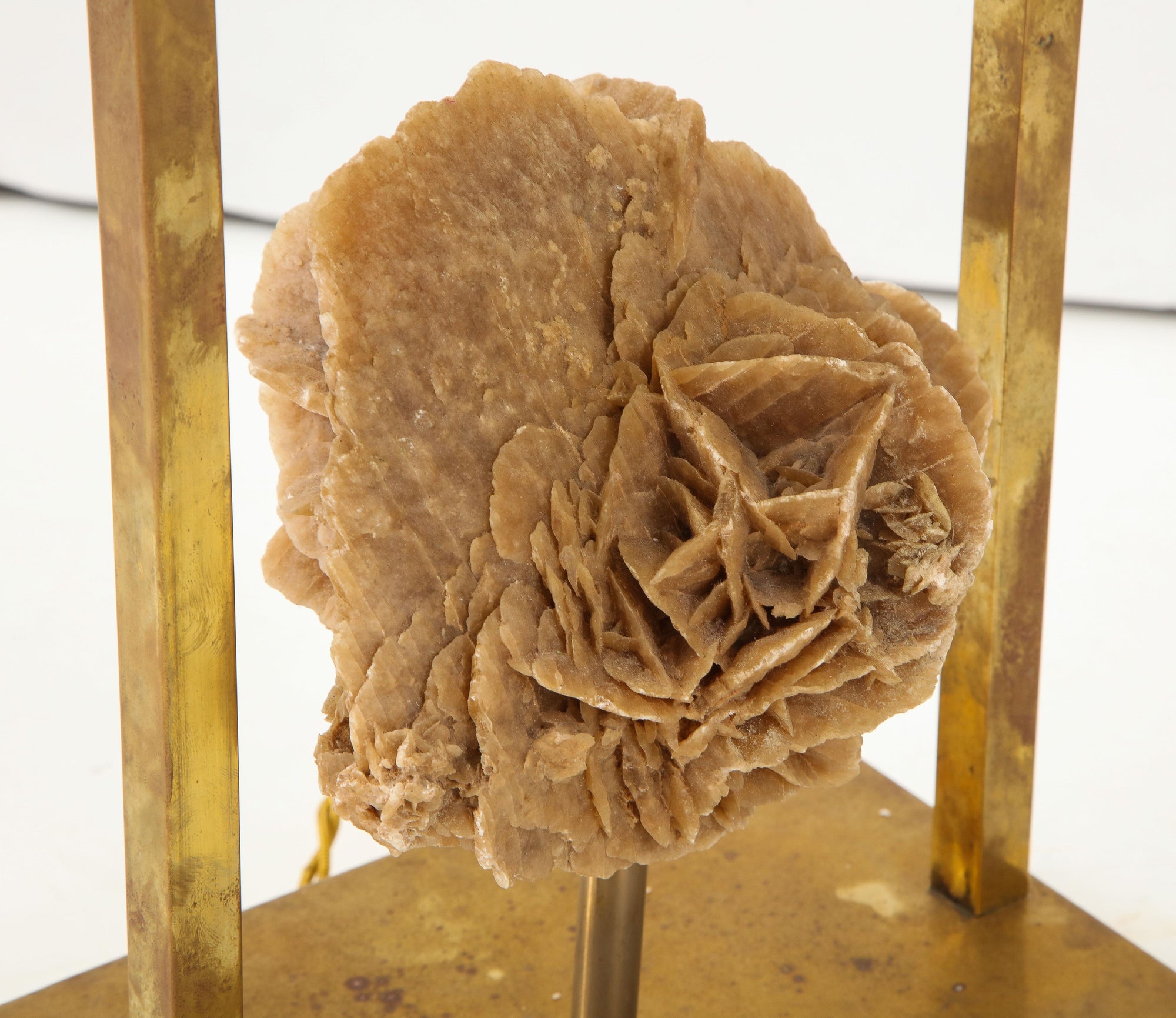 Modern Desert Rose Brass Lamp