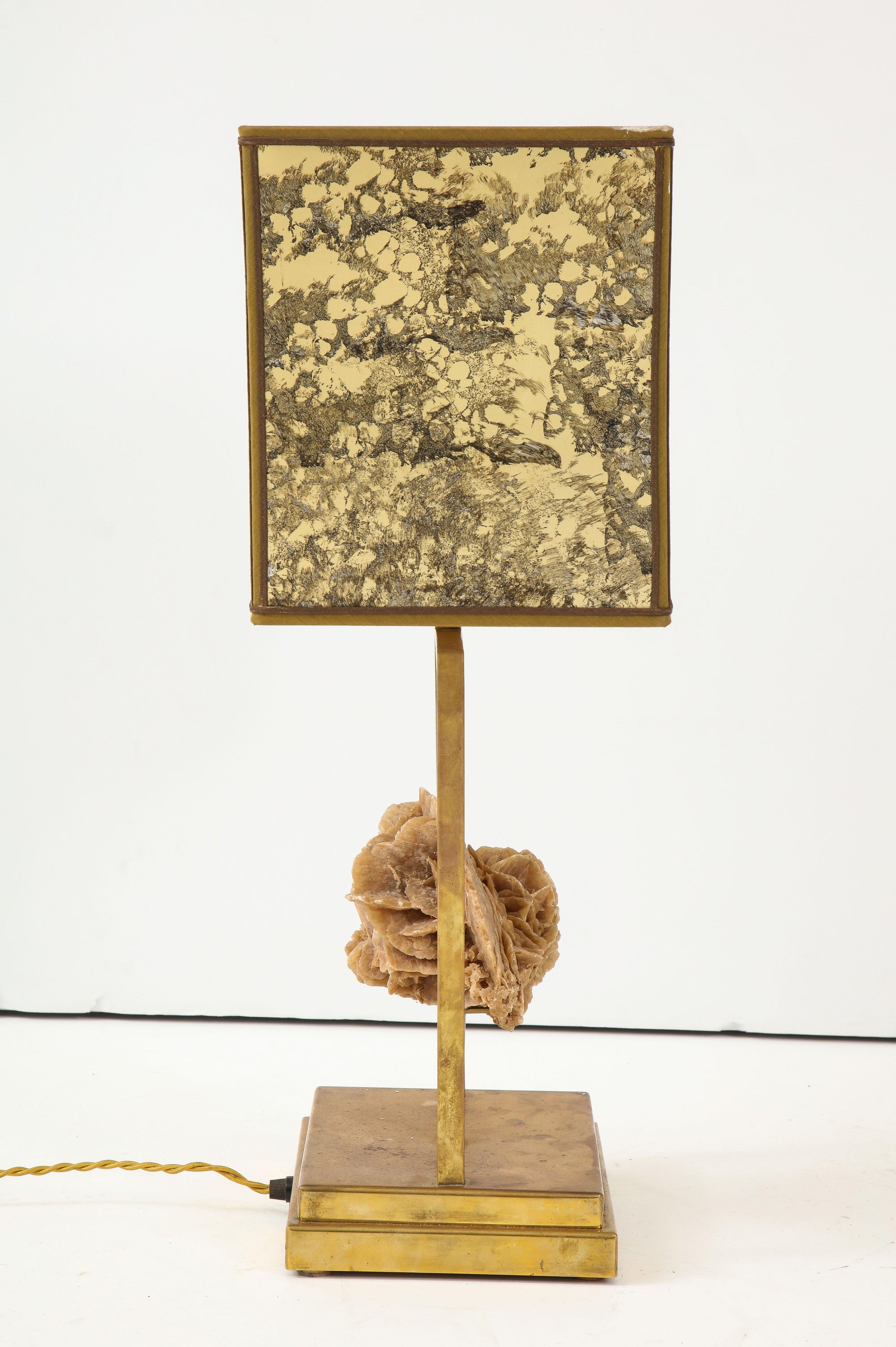 Modern Desert Rose Brass Lamp