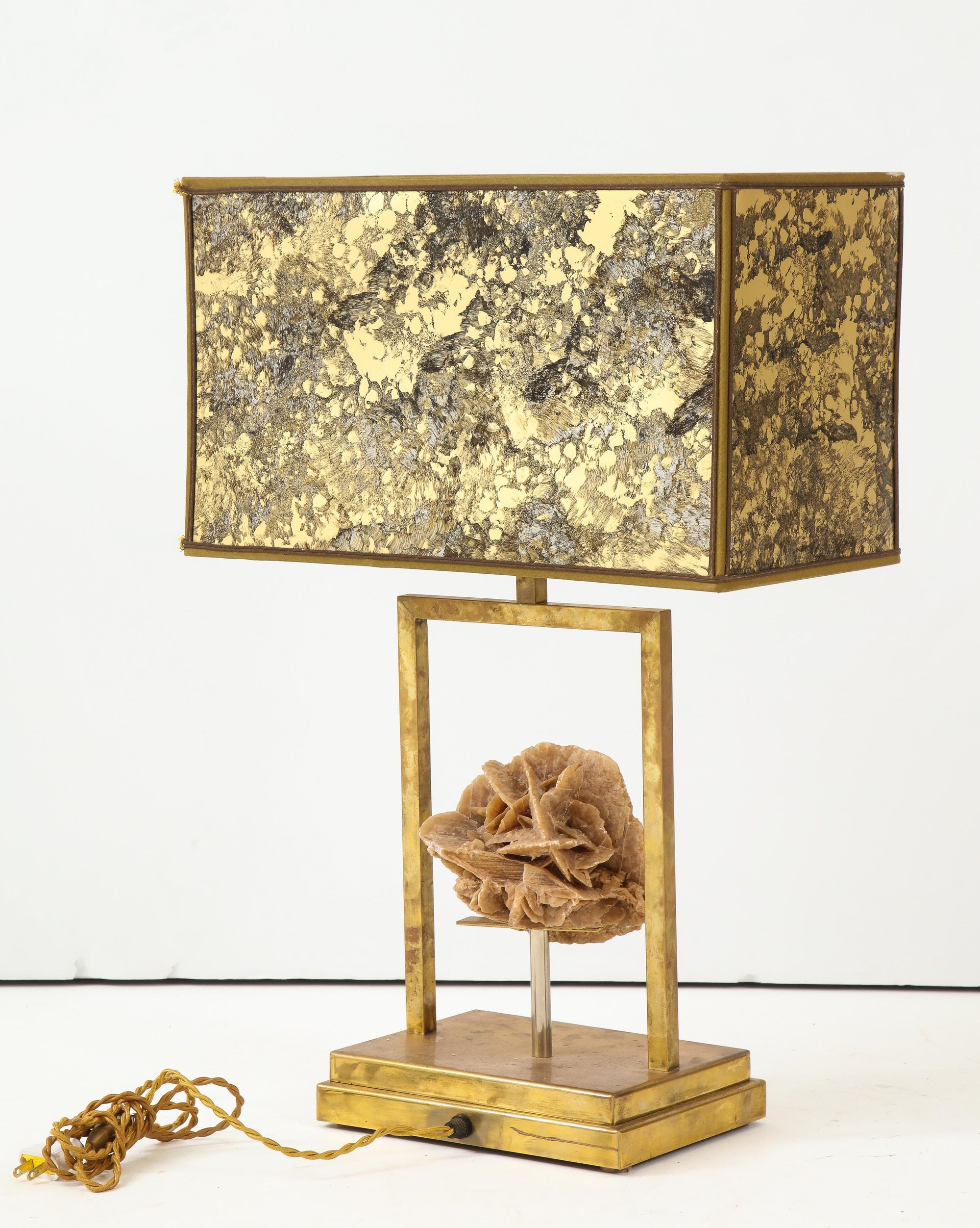 Modern Desert Rose Brass Lamp