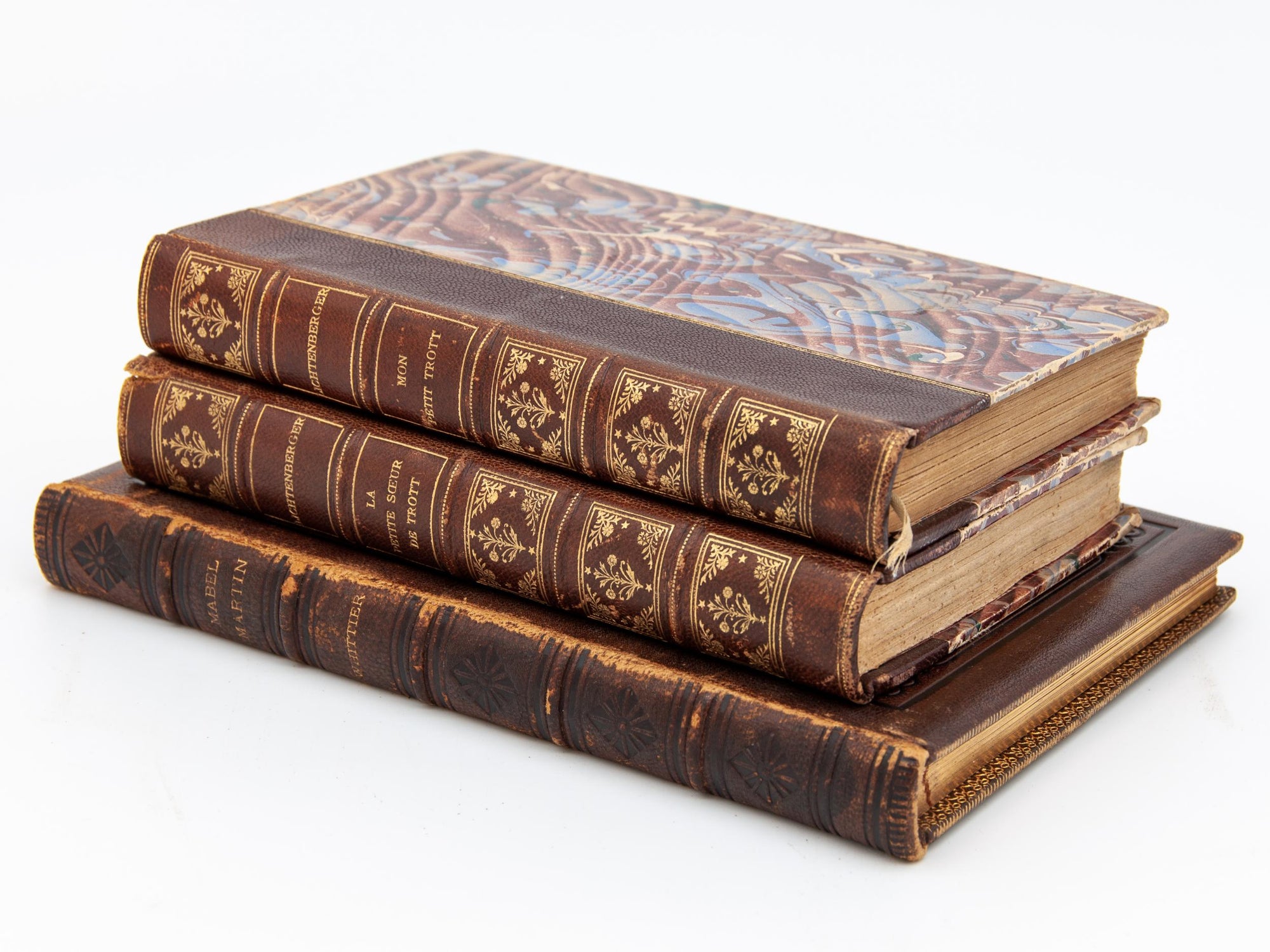 Set of Vintage Leather Bound Books