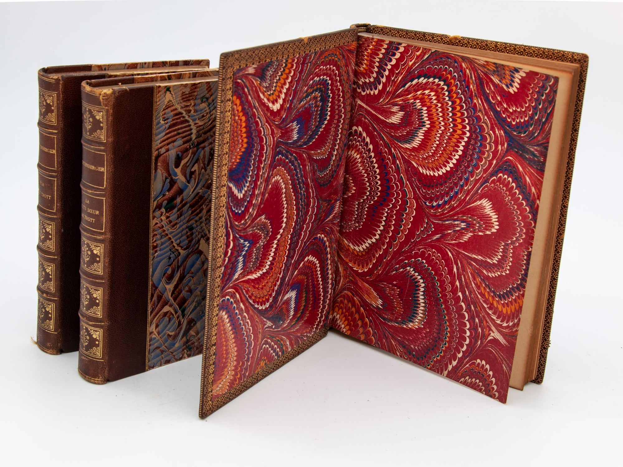 Set of Vintage Leather Bound Books