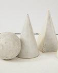 Set of 5 white Painted Wooden Geometric Molds