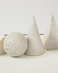 Set of 5 white Painted Wooden Geometric Molds