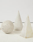 Set of 5 white Painted Wooden Geometric Molds