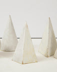 Set of 5 white Painted Wooden Geometric Molds
