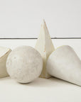 Set of 5 white Painted Wooden Geometric Molds
