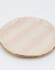 Pink and white Petit dish with gilding