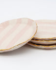 Pink and white Petit dish with gilding