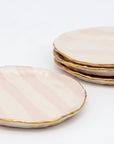 Pink and white Petit dish with gilding