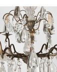 Circa 1900 crystal eight light chandelier