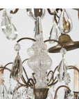 Circa 1900 crystal eight light chandelier