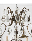 Circa 1900 crystal eight light chandelier