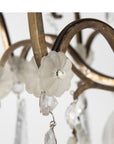 Circa 1900 crystal eight light chandelier