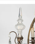 Circa 1900 crystal eight light chandelier