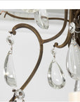 Circa 1900 crystal eight light chandelier