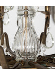 Circa 1900 crystal eight light chandelier