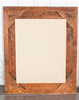 Antique French Eglomise Mirror with Gilded Leaves Frame