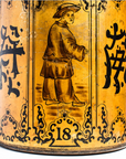 Antique Chinese Export Golden Tea Tin Lamp