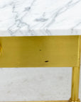 Brass and Marble Side Tables