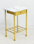 Brass and Marble Side Tables
