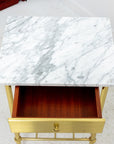 Brass and Marble Side Tables