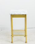 Brass and Marble Side Tables