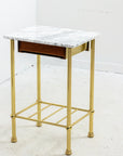 Brass and Marble Side Tables