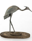Early 19th Century Antique Bronze Crane Ornament