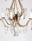 Late 19th Century French Scrolled Brass Chandelier
