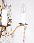 Late 19th Century French Scrolled Brass Chandelier