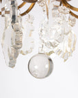 Late 19th Century French Scrolled Brass Chandelier