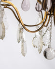 Late 19th Century French Scrolled Brass Chandelier