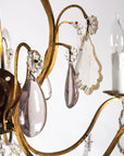 Late 19th Century French Scrolled Brass Chandelier