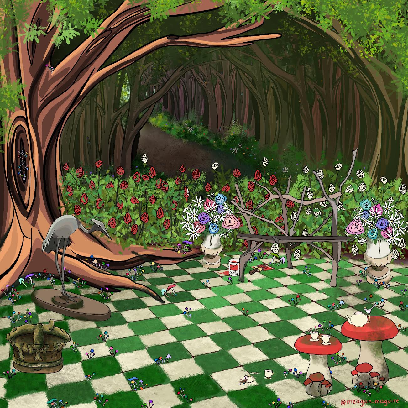 Alice in Wonderland Inspires June Vignettte