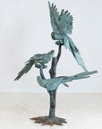 Bronze Sculpture of Three Parrots, Italy Mid 20th C.