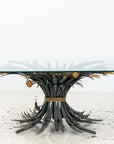 Hollywood Regency Gilt Metal Sheaf of Wheat Coffee Table, France Mid 20th C.